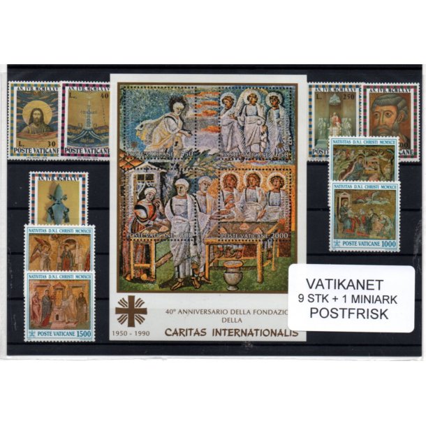 Vatikanet Samling - 9 Stk. + 1 Miniark - Postfrisk