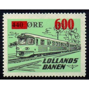 Lollands Banen - Godsfrimrke - 440 re overstemplet til 600 re - Ustemplet