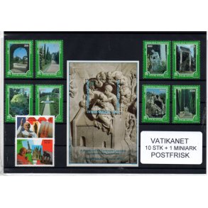 Vatikanet Samling - 10 Stk. + 1 Miniark - Postfrisk
