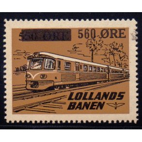 Lollands Banen - Godsfrimrke - 550 re overstemplet til 560 re - Ustemplet