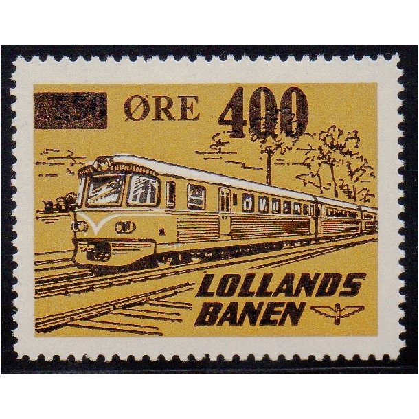 Lollands Banen - Godsfrimrke - 350 re overstemplet til 400 re - Ustemplet