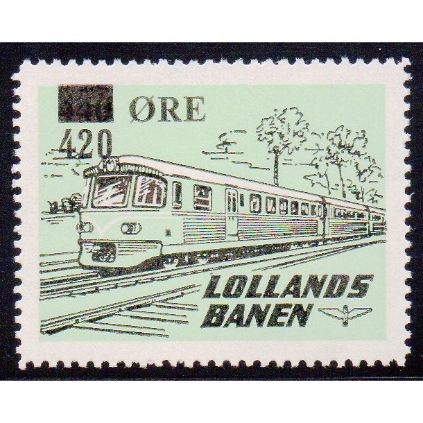 Lollands Banen - Godsfrimrke - 440 re overstemplet til 420 re - Ustemplet