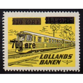 Lollands Banen - Godsfrimrke - 220/235 re overstemplet til 700 re - Ustemplet
