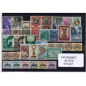 Vatikanet Samling - 36 Stk. Stemplet/Ustemplet