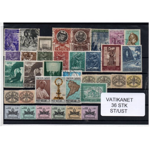 Vatikanet Samling - 36 Stk. Stemplet/Ustemplet