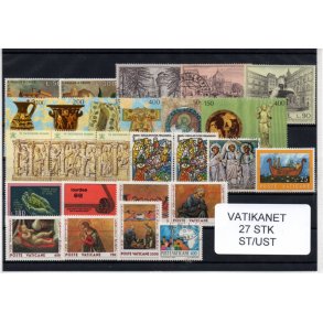 Vatikanet Samling - 27 Stk. Stemplet/Ustemplet