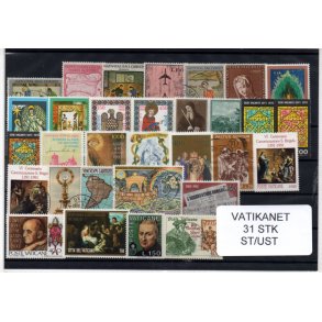 Vatikanet Samling - 31 Stk. Stemplet/Ustemplet