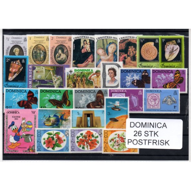 Dominica Samling - 26 Stk. Postfrisk