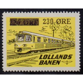 Lollands Banen - Godsfrimrke - 220 re overstemplet til 230 re - Ustemplet