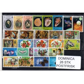 Dominica Samling - 26 Stk. Postfrisk