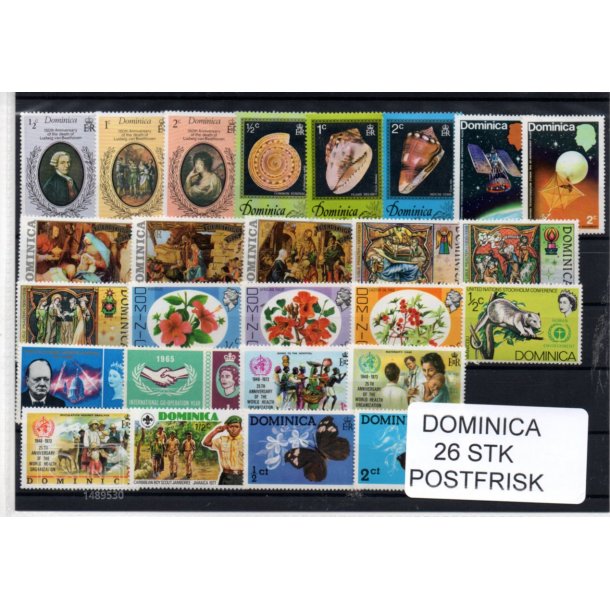 Dominica Samling - 26 Stk. Postfrisk