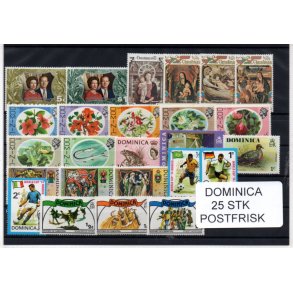 Dominica Samling - 25 Stk. Postfrisk