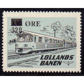 Lollands Banen - Godsfrimrke - 330 re overstemplet til 320 re - Ustemplet