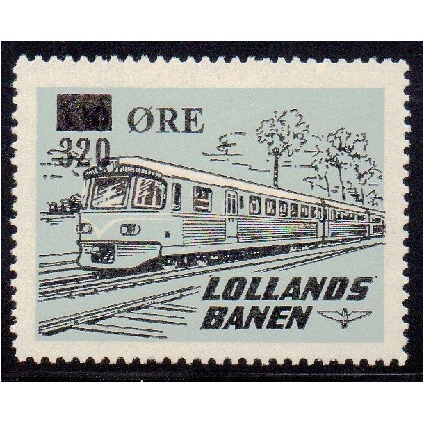 Lollands Banen - Godsfrimrke - 330 re overstemplet til 320 re - Ustemplet