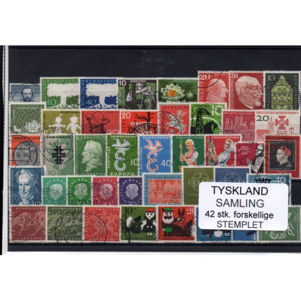 Tyskland Samling - 42 Stk. - Stemplet -