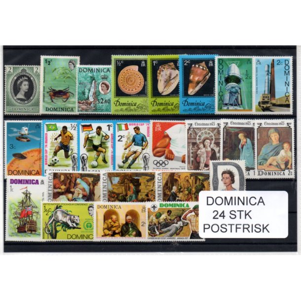 Dominica Samling - 24 Stk. Postfrisk