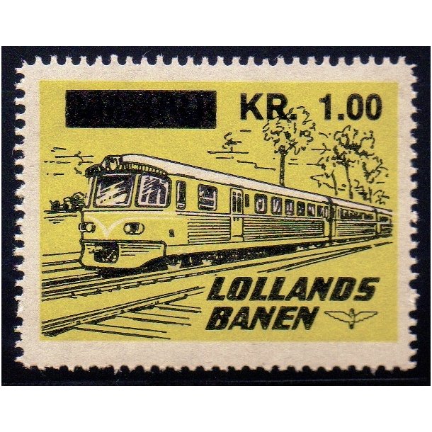 Lollands Banen - Godsfrimrke - 800 re overstemplet til 100 re - Ustemplet