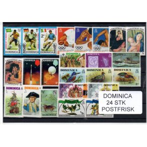 Dominica Samling - 24 Stk. Postfrisk