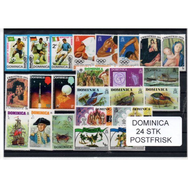 Dominica Samling - 24 Stk. Postfrisk