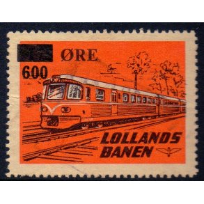 Lollands Banen - Godsfrimrke - 175 re overstemplet til 600 re - Ustemplet