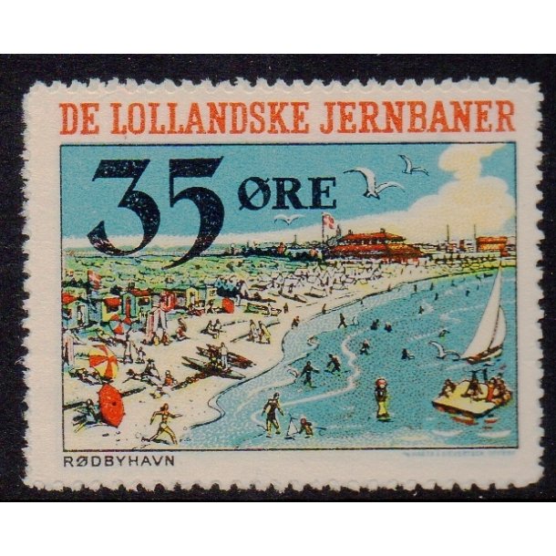 De Lollandske Jernbaner  - Godsfrimrke - 35 re - Ustemplet