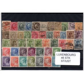 Luxembourg Samling - 46 Stk. Forskellige Stemplet/Ustemplet