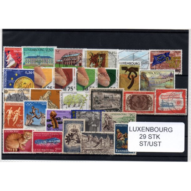 Luxembourg Samling - 29 Stk. Forskellige Stemplet/Ustemplet