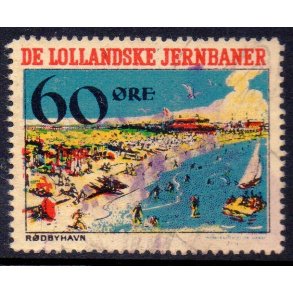 De Lollandske Jernbaner  - Godsfrimrke - 60 re - Stemplet