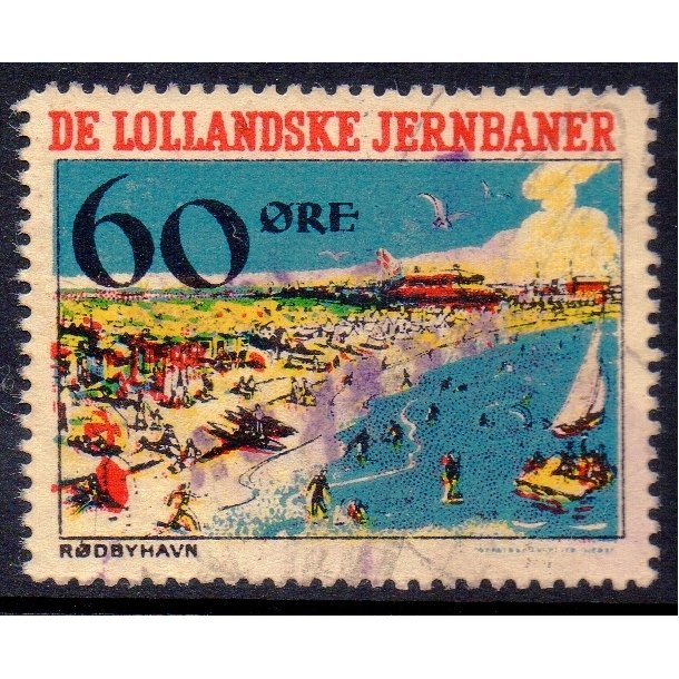 De Lollandske Jernbaner  - Godsfrimrke - 60 re - Stemplet