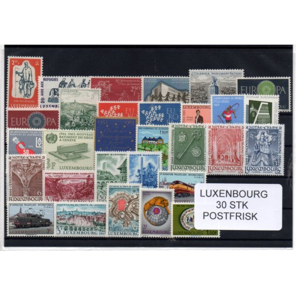 Luxembourg Samling - 30 Stk. Forskellige Postfrisk