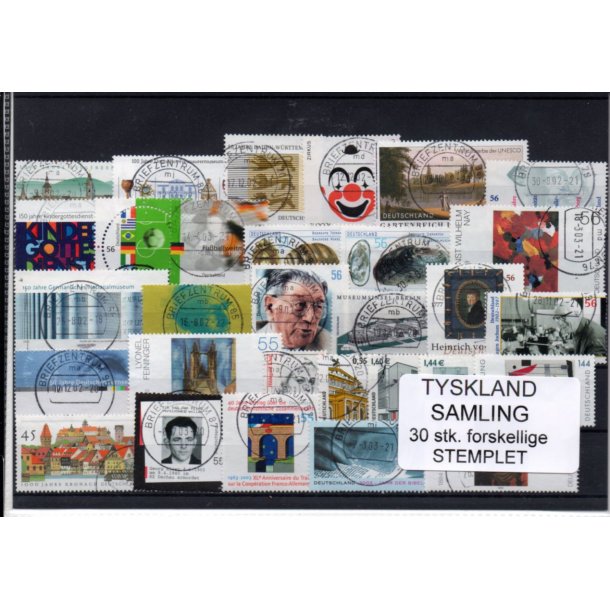 Tyskland Samling - 30 Stk. - Stemplet -