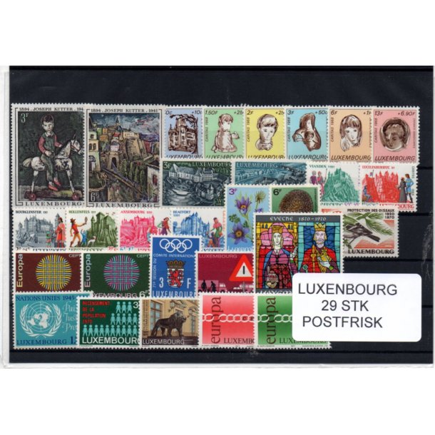 Luxembourg Samling - 29 Stk. Forskellige - Postfrisk