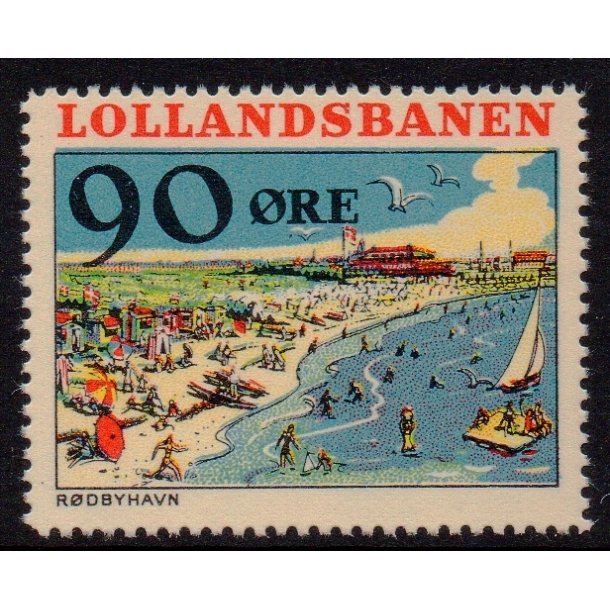 De Lollandske Jernbaner  - Godsfrimrke - 90 re - Ustemplet