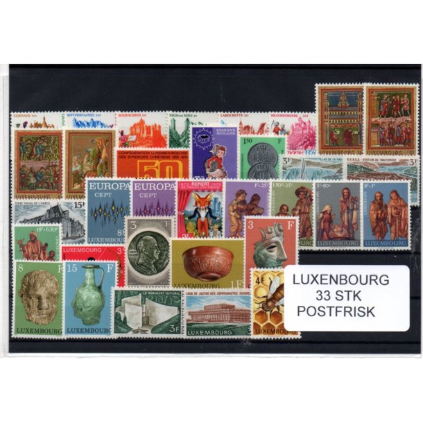 Luxembourg Samling - 33 Stk. Forskellige - Postfrisk