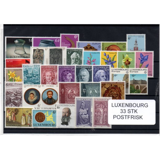 Luxembourg Samling - 33 Stk. Forskellige - Postfrisk