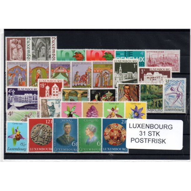 Luxembourg Samling - 31 Stk. Forskellige - Postfrisk