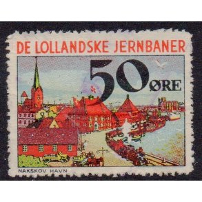 De Lollandske Jernbaner  - Godsfrimrke - 50 re - Stemplet