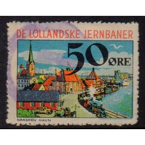 De Lollandske Jernbaner  - Godsfrimrke - 50 re - Stemplet