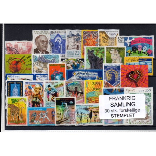Frankrig Samling - 30 Stk. Stemplet