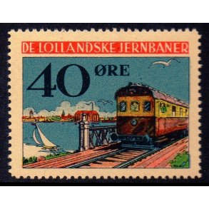 De Lollandske Jernbaner  - Godsfrimrke - 40 re - Ustemplet