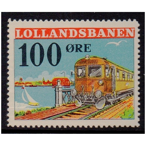 Lollandsbanen  - Godsfrimrke - 100 re - Ustemplet