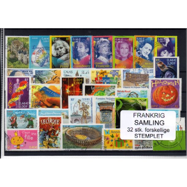 Frankrig Samling - 32 Stk. Stemplet
