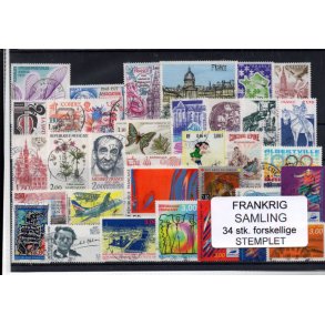 Frankrig Samling - 34 Stk. Stemplet
