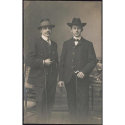 Fotokort Ukendt - To Herrer ? Ubrugt