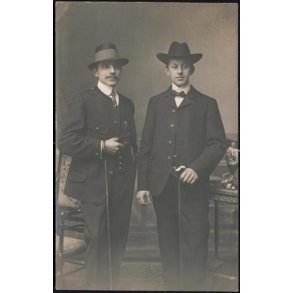 Fotokort Ukendt - To Herrer ? Ubrugt