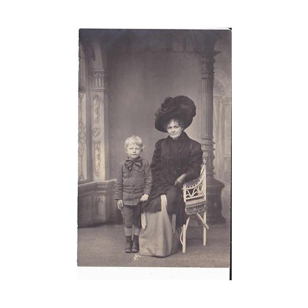 Fotokort Ukendt - Mor og S&oslash;n ? Ubrugt