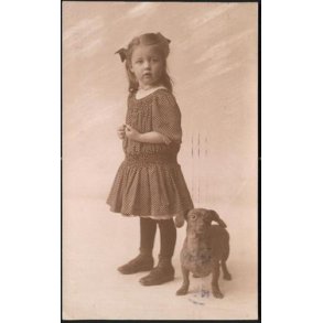 Fotokort Ukendt - Pige Julen 1911 ? - Brugt