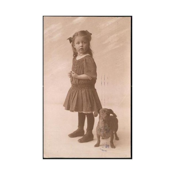 Fotokort Ukendt - Pige Julen 1911 ? - Brugt