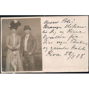 Fotokort Ukendt - Tante og Onkel ? Brugt