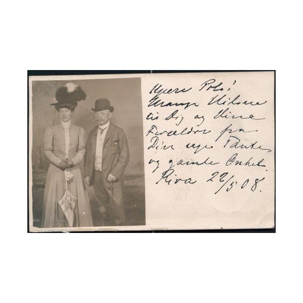 Fotokort Ukendt - Tante og Onkel ? Brugt